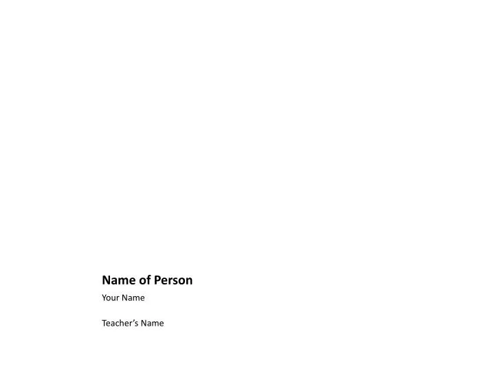 name of person