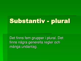 substantiv plural