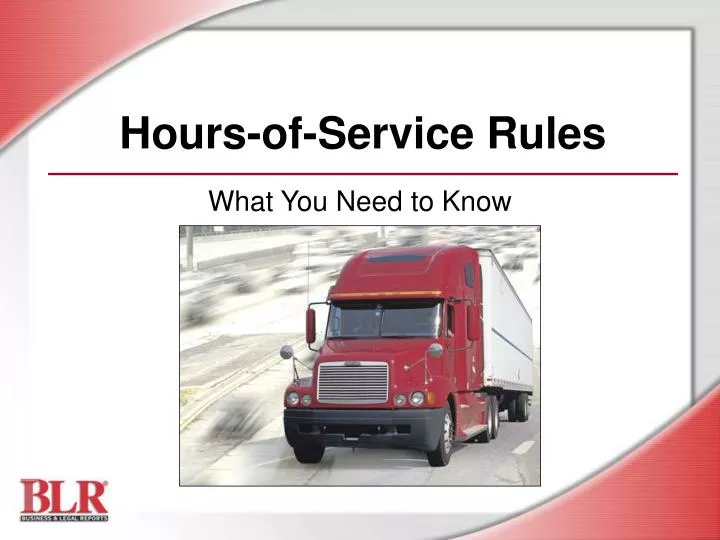 hours of service rules