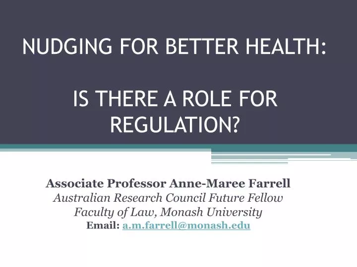nudging for better health is there a role for regulation