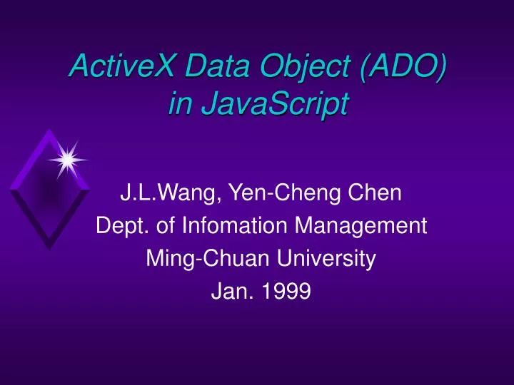 activex data object ado in javascript