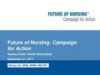 Future of Nursing: Campaign for Action