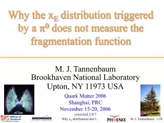 Why the x E distribution triggered by a ? 0 does not measure the fragmentation function