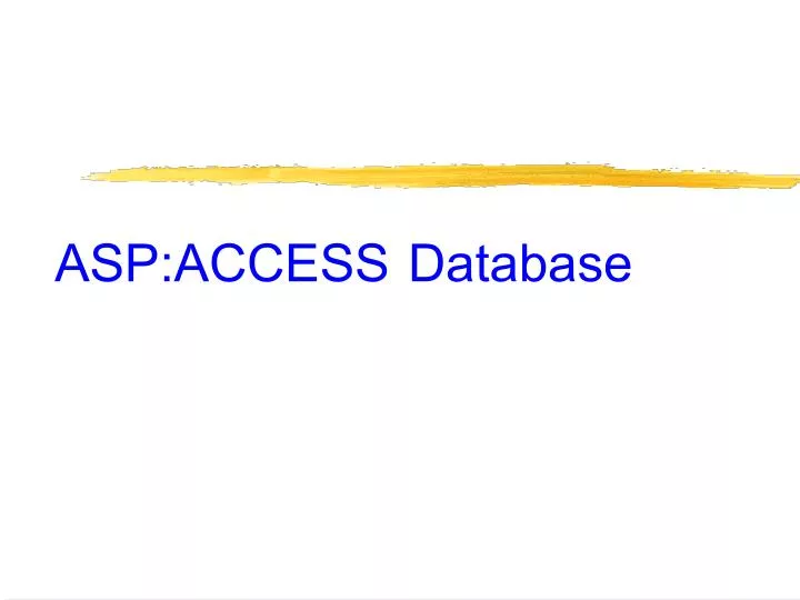 asp access database