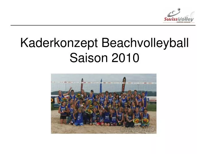 kaderkonzept beachvolleyball saison 2010