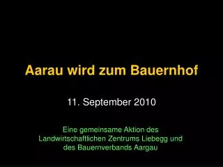 aarau wird zum bauernhof