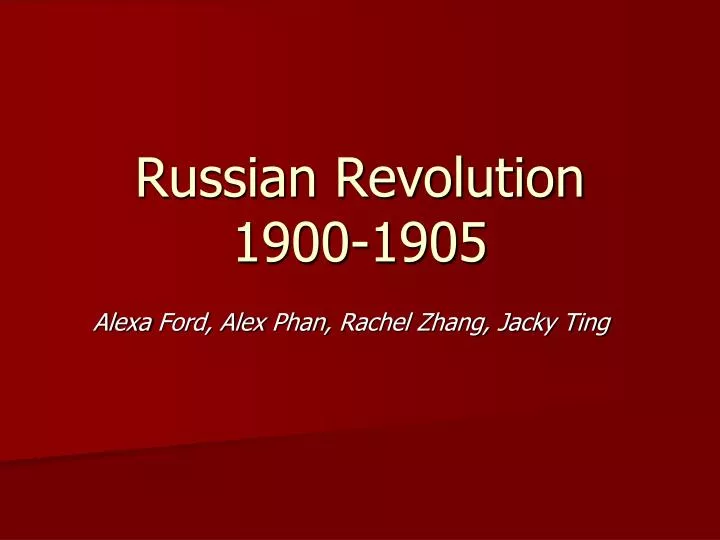 russian revolution 1900 1905