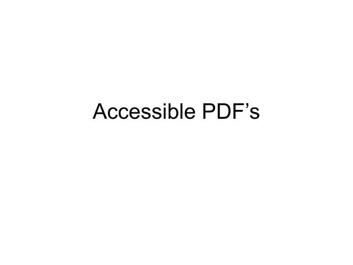 accessible pdf s