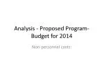 Analysis - Proposed Program-Budget for 2014 - slide 1