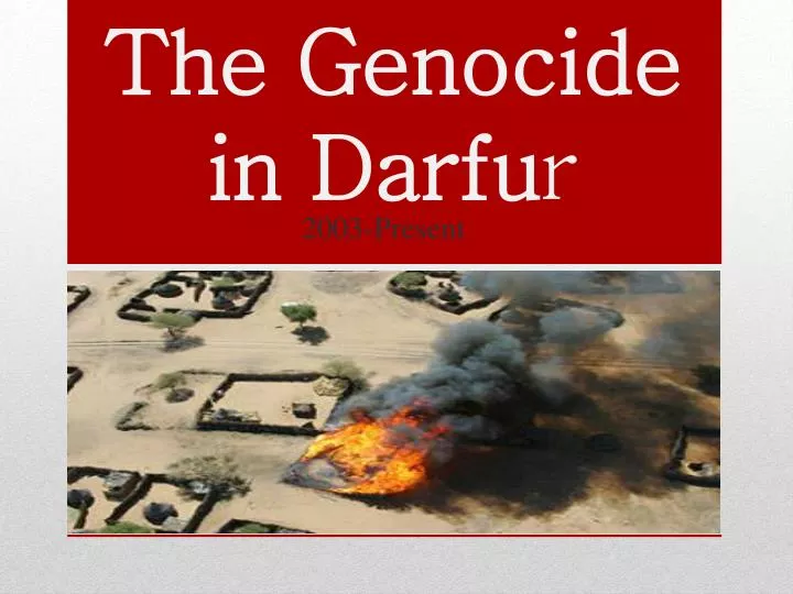 the genocide in darfu r