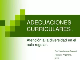 adecuaciones curriculares