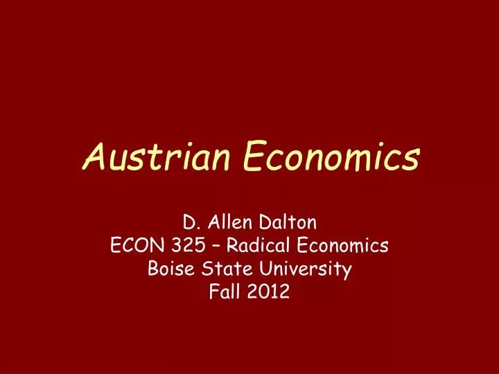 austrian economics