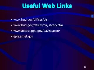 Useful Web Links