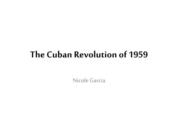 the cuban revolution of 1959