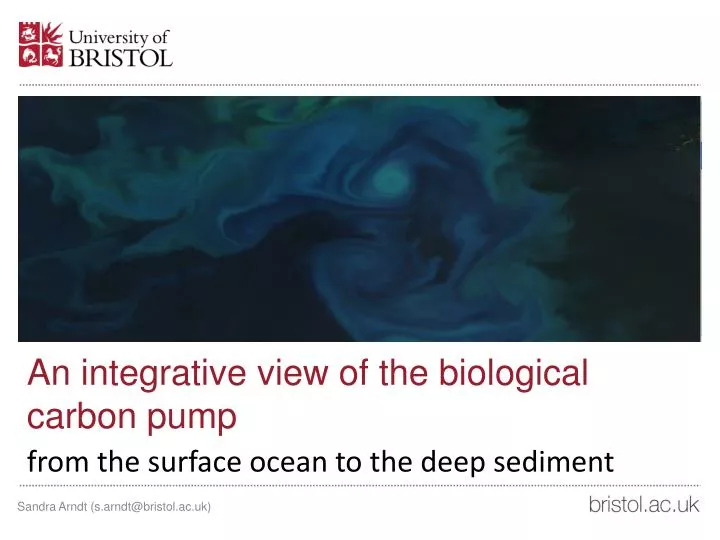 an integrative view of the biological carbon pump