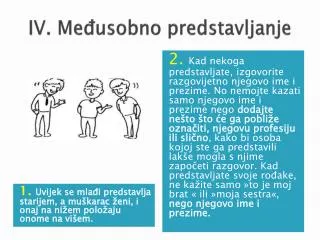 iv me usobno predstavljanje