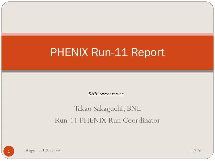 phenix run 11 report