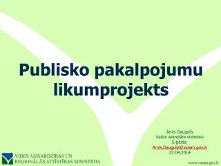 publisko pakalpojumu likumprojekts