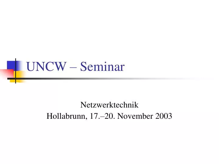 uncw seminar