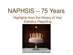 NAPHSIS – 75 Years