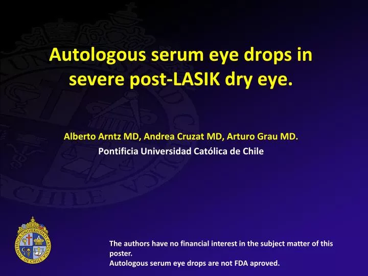 autologous serum eye drops in severe post lasik dry eye