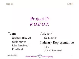 Project D R.O.B.O.T.