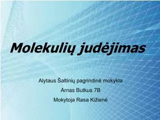 molekuli jud jimas