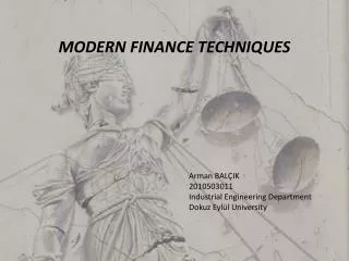Modern finance techniques