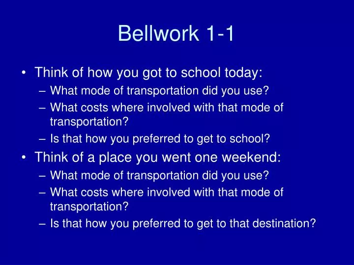 bellwork 1 1