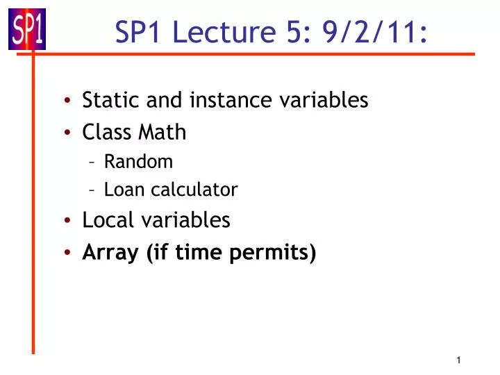 sp1 lecture 5 9 2 11