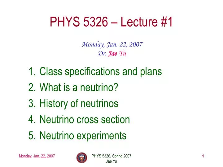 phys 5326 lecture 1