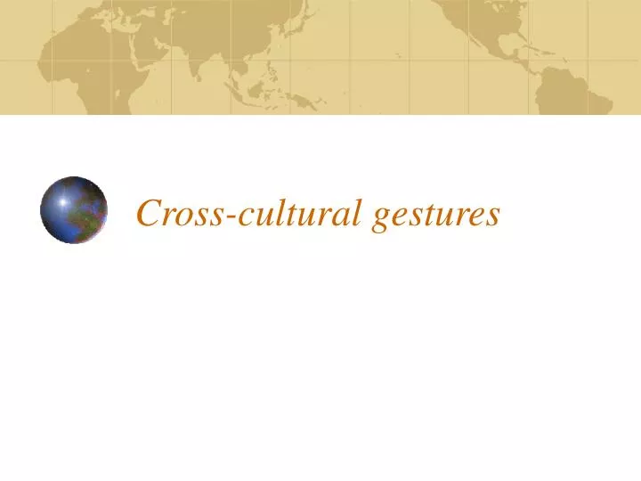 cross cultural gestures