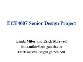 ECE4007 Senior Design Project