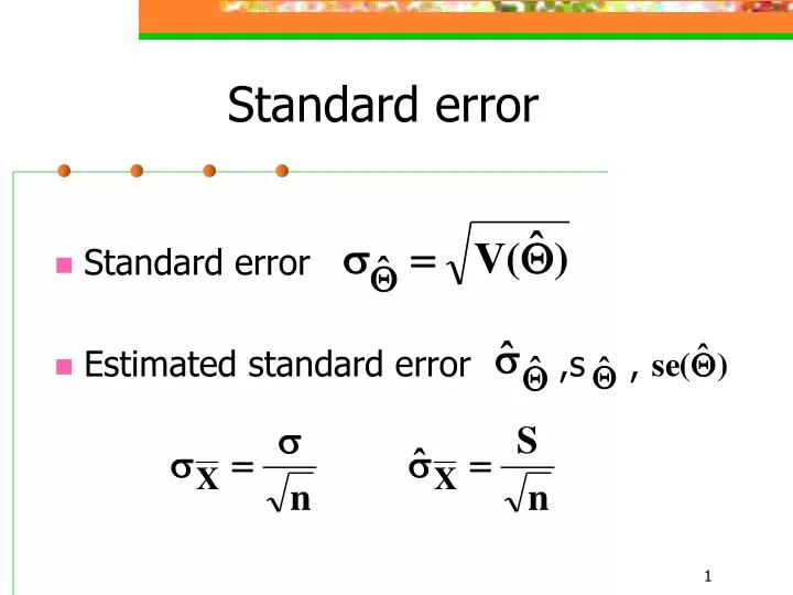 standard error