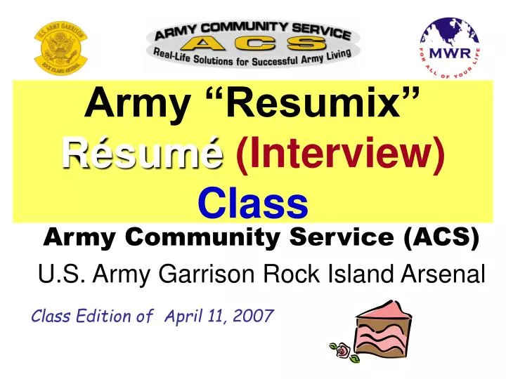 army resumix r sum interview class