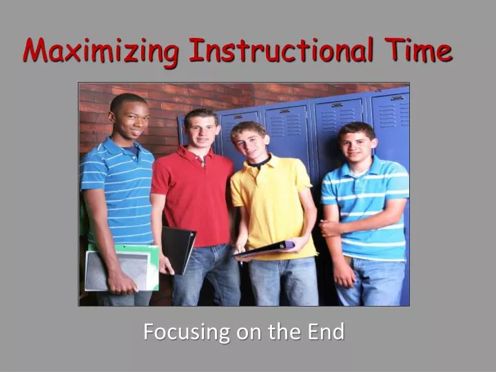 maximizing instructional time