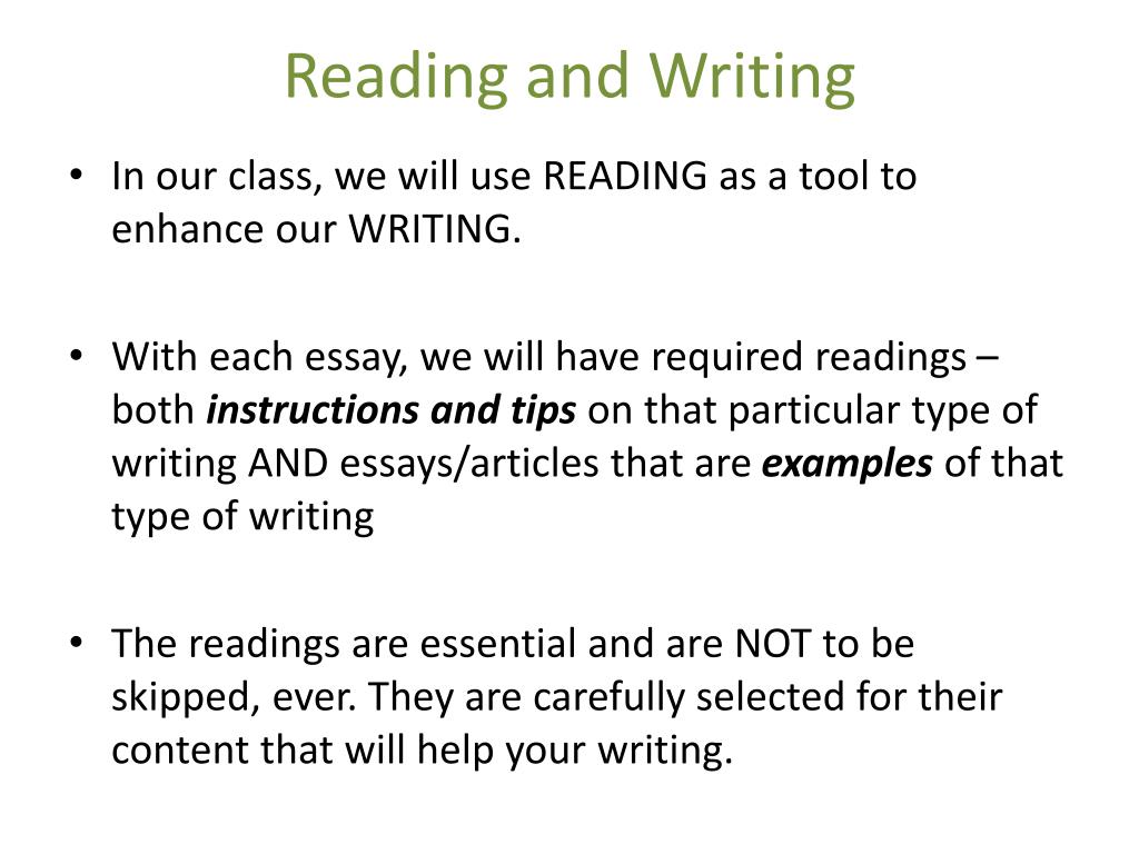PPT - Reading and Writing PowerPoint Presentation, free download - ID ...