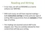 Reading and Writing - slide 1