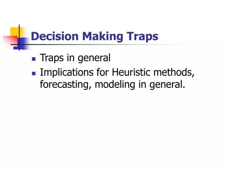 decision making traps