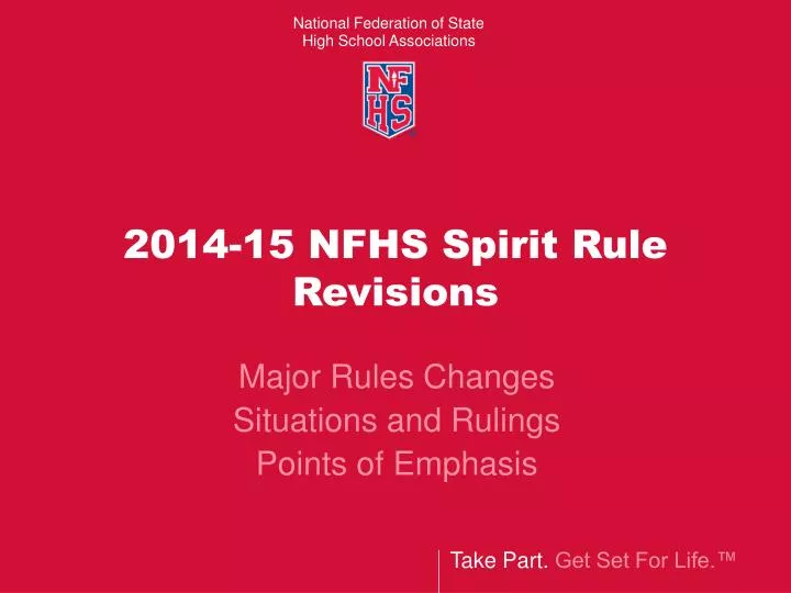 2014 15 nfhs spirit rule revisions