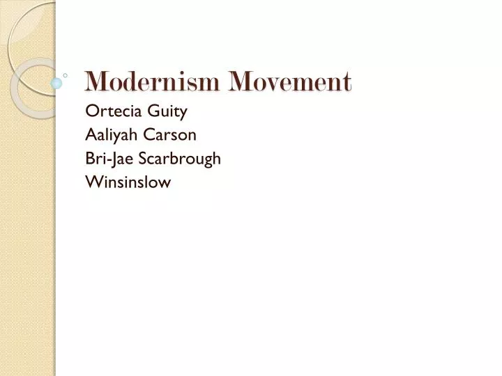 modernism movement