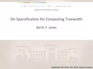 On Sparsification for Computing Treewidth