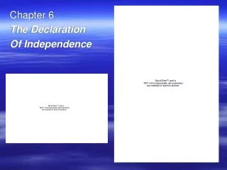 Chapter 6 The Declaration Of Independence