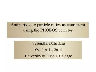 Antiparticle to particle ratios measurement using the PHOBOS detector