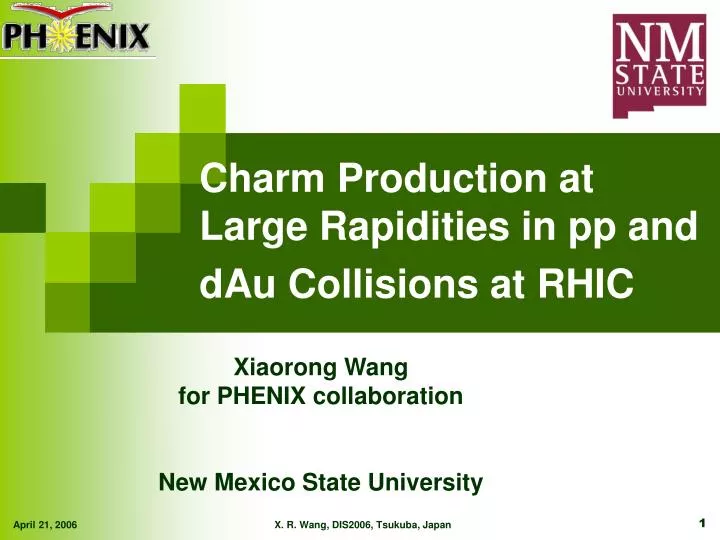 charm production at large rapidities in pp and dau collisions at rhic