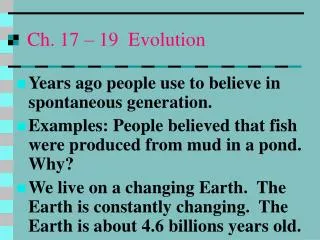 ch 17 19 evolution