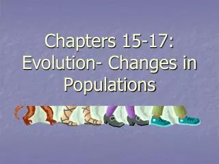 Chapters 15-17: Evolution- Changes in Populations