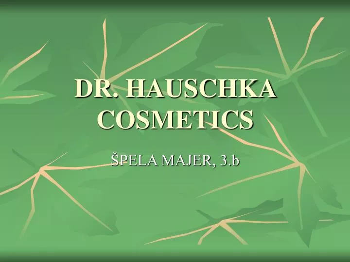 dr hauschka cosmetics