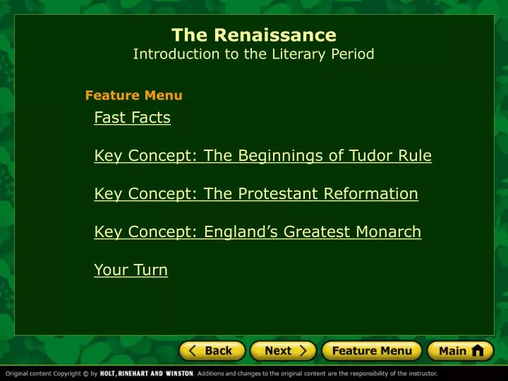 the renaissance introduction to the literary period