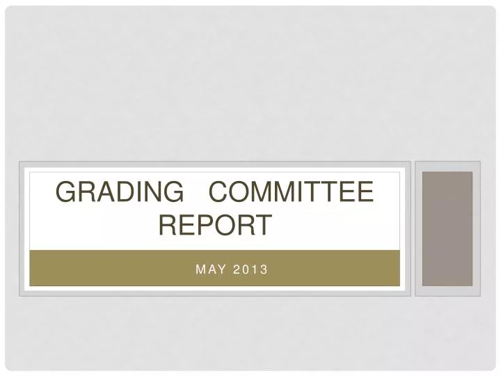 grading committee report